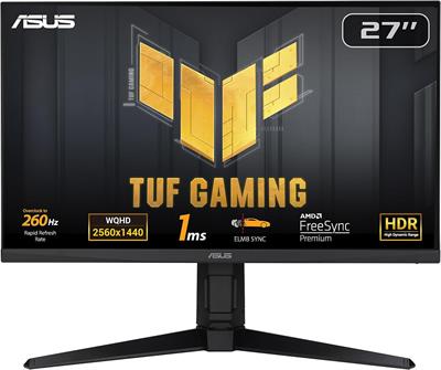 Asus TUF Gaming VG27AQML1A Gaming Monitor – 27-inch, QHD(2560x1440) 260Hz, ELMB Sync, 1ms (GTG),