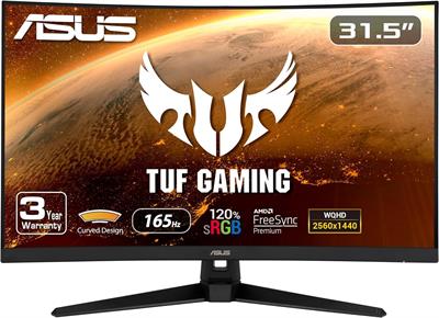 ASUS TUF Gaming VG32VQ1B Curved Gaming Monitor – 31.5 inch WQHD (2560x1440), 165Hz, 1ms (MPRT)