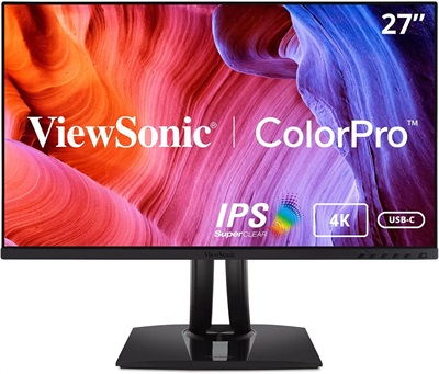 ViewSonic VP2756-4K 27 Inch ColorPro™ 4K UHD IPS Monitor with 60W USB C, sRGB and Pantone Validated