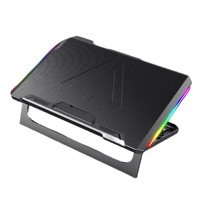 R8 MAX Six Fan Gaming Laptop Cooler Two USB Port RGB Lighting Laptop Cooling Pad Notebook Stand for 12-17 inch Laptop