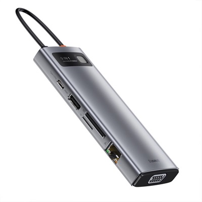  Baseus Metal Gleam Series 9-in-1 Multi-functional Type-C HUB  Docking Station
