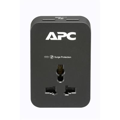 APC SurgeArrest Essential Surge Protector, 1x Universal Outlet, 700 Joules, 2x USB Type-A ports, BS1363 Plug