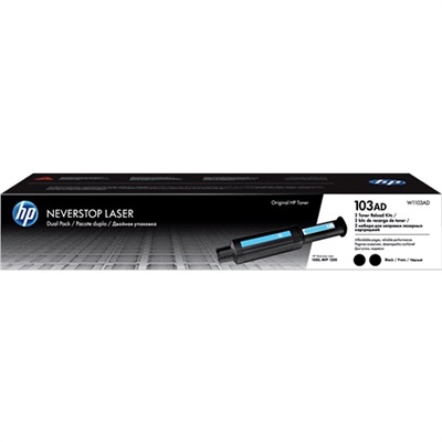 HP 103A Dual Pack Black Original Neverstop Laser Toner Reload Kit