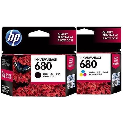HP 680 Black and Color Original Ink Advantage Cartridge Set