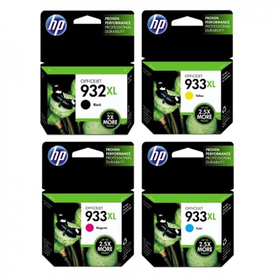 HP 932XL Black and 933XL Original Color Ink Cartridge Set