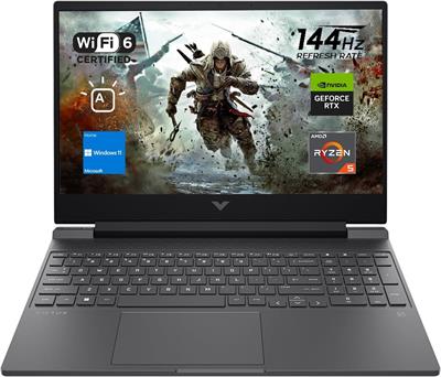 HP Victus 15-FB2063DX Gaming Laptop - AMD Ryzen 5 7535HS, 8GB DDR5, 512GB SSD, AMD Redeon RX6550M 4GB Graphics, 15.6" FHD IPS 144Hz, Windows 11 Home