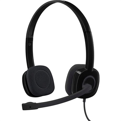 Logitech H151 Stereo Headset with noise cancelling boom Mic