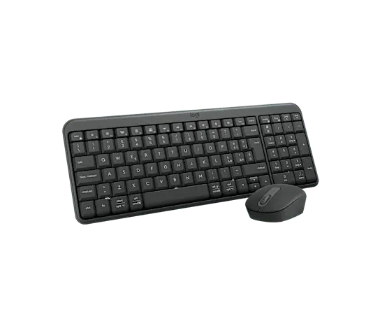Logitech MK250 Bluetooth Wireless Mouse and Keyboard Combo: Fast & Easy Connectivity, Compact Wireless Keyboard, Ambidextrous Mouse, Durable Build - Windows/MacOS - Graphite 