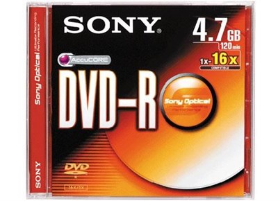 Sony DVD-R 16x 4.75GB 1 Disk