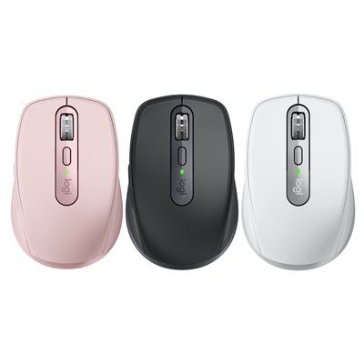 Logitech MX Anywhere 3 Compact Performance Mouse (Graphite/PaleGrey/Rose)