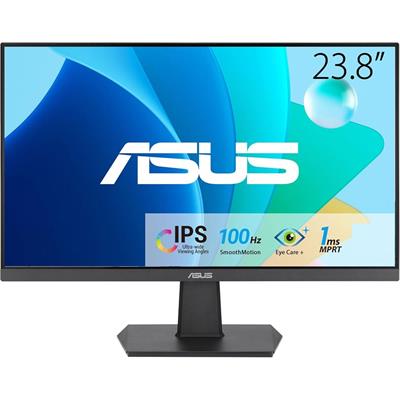 ASUS VA24EHFR Eye Care Gaming Monitor – 24-inch, IPS, Full HD, Frameless, 100Hz, Adaptive-Sync, 1ms MPRT, HDMI, VGA, Low Blue Light, Flicker Free, Wall Mountable