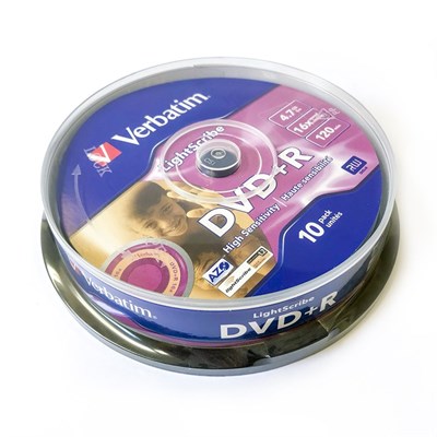 Verbatim lightscribe DVD+R 4.7GB 16x 10 Disks / Pack