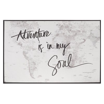 Adventure Is In My Soul Map Canvas Wall Decor