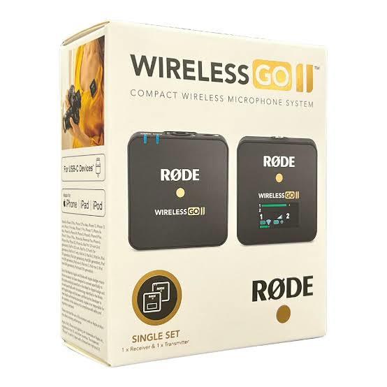 RODE Wireless GO II Single 1-Person Compact Digital Wireless Omni Lavalier  Microphone System/Recorder Kit (2.4 GHz, Black)