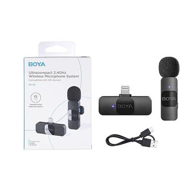 Boya BY V1 Wireless Collar Microphone For iPhone 