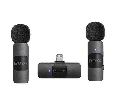 Boya BY V2 Dual Collar Wireless Microphone For iPhone 