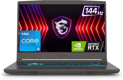 MSI Thin 15 B13UC Gaming Laptop 13th Gen Core i5-13420H, 16GB DDR4, 512GB SSD, NVIDIA RTX 3050 4GB Graphics, Blue Backlit Keyboard, 15.6" FHD IPS 144Hz, Windows 11 Home - Cosmos Gray