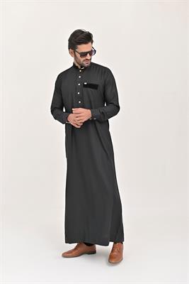 Casual Saudi THOBE with velvet Touch