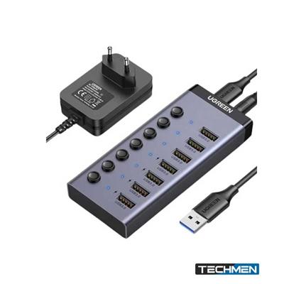 UGREEN USB-C to 7-Port USB-A 3.0 Hub DC 12V EU