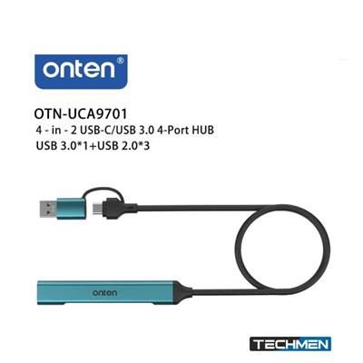 ONTEN 4 IN 2 USB-C ( USB 3.0 ) TO 4 Ports HUB USB 3.0*1+USB 2.0*3 (UCA9701)