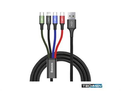 Baseus Fast 4-in-1 Cable – iP(2)+Type-C+Micro (1.2m, Black)