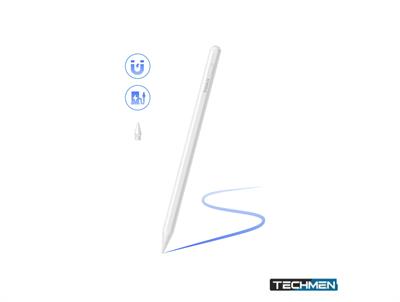 Baseus Smooth Writing 2 Series Dual Charging Stylus Active Version Wireless/Cabled Charging, Moon White (Active Version wireless/cabled charging with type-C cable and active pen tip)