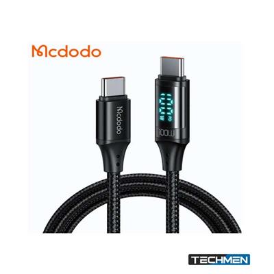 McDodo CA-3610 5A 100W Type-C to Type-C Charging Cable, 1.2m Auto Power Off Transparent Data Cable with Digital Display