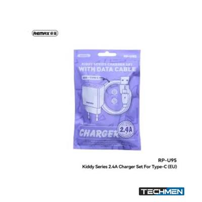 REMAX RP-U95-C 2.4A EU Charger Kiddy Series Charger Set with Cable