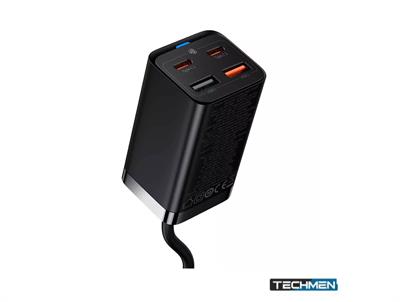Baseus GaN3 Pro Fast Charger 2C+U 65W CN Cloud BLACK (With Dynamic Series Fast Charging Data Cable Type-C to Type-C 100W 1m BlACK)