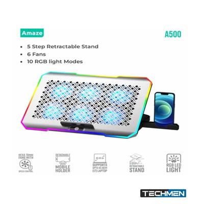 AMAZE A 500 LAPTOP RGB COOLING STAND (6 FANS)