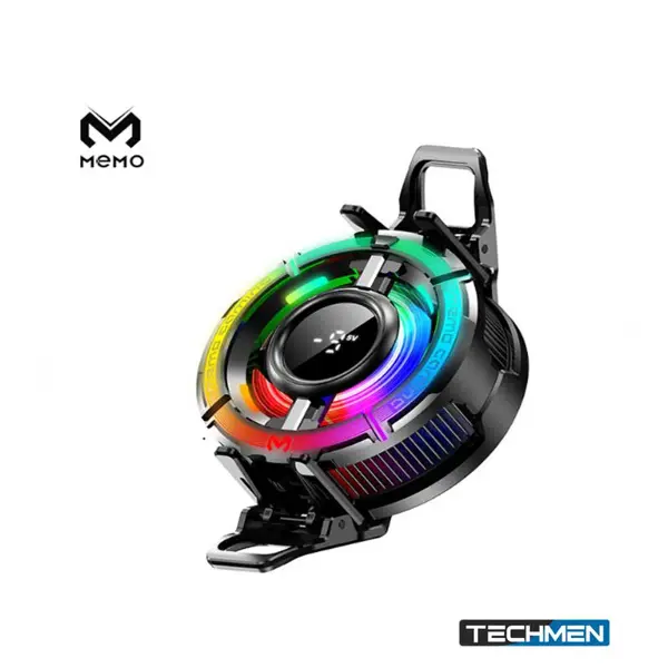 MEMO CX15 Digital Display Mobile Game Cooling Fan Colorful Led Light Phone Cooler With Four Types RGB Light