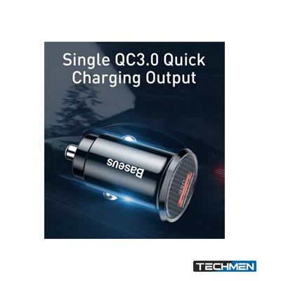 Baseus Single USB QC3.0 Mini Quick Car Charger 18W -  Black