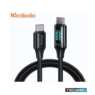 McDodo CA-3610 5A 100W Type-C to Type-C Charging Cable, 1.2m Auto Power Off Transparent Data Cable with Digital Display