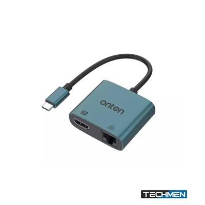 ONTEN USB-C to HDMI Video Adapter with RJ45 (100M) UC288