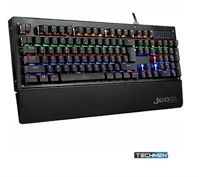 JEDEL KL90 Gaming Mechanical RGB Backlight Wired Keyboard with Wrist Pad