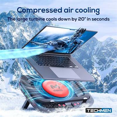 Memo FL08 Laptop Radiator Cooling Fan 2400RPM Turbo Compressed Air Cooler RGB 