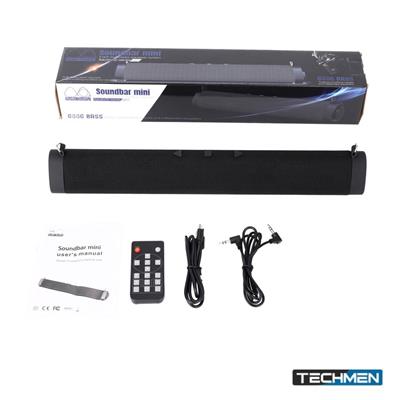 16W Sound Bar Speaker Stereo TF Subwoofer Column with Three DSP Sound Effects