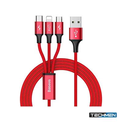 Baseus Type-C Rapid 3-In-1 Cable For Micro + Lightning + Type-C PD 20W 1.5m Black