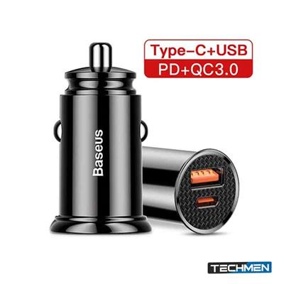 Baseus 30w Car Charger With USB + Type C Port