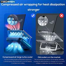 Memo FL08 Laptop Radiator Cooling Fan 2400RPM Turbo Compressed Air Cooler RGB 