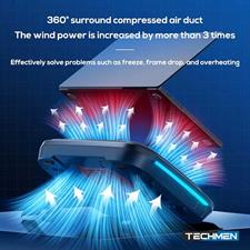 Memo FL08 Laptop Radiator Cooling Fan 2400RPM Turbo Compressed Air Cooler RGB 