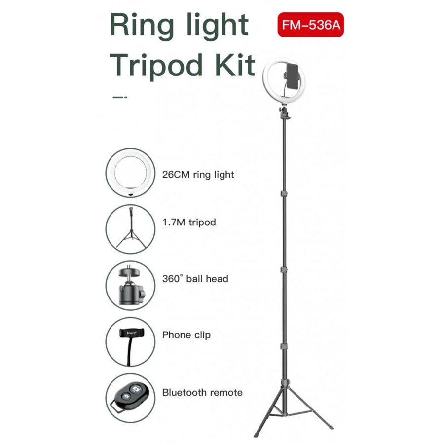 JMARY RING LIGHT Kit FM-536A 10 inch