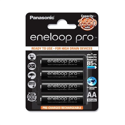 Eneloop Pro AA Rechargeable Batteries (1.2V, 2550mAh)