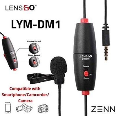 LENSGO LYM-DM1 Mini Omni-directional Lavalier Video Condenser Microphone