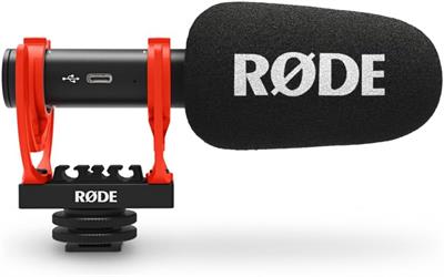 RODE VideoMic GO II Ultracompact Analog/USB Camera-Mount Shotgun Microphone