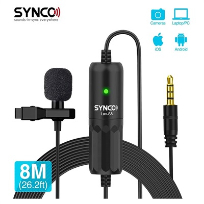SYNCO LAV-S8 Omnidirectional Lavalier Microphone