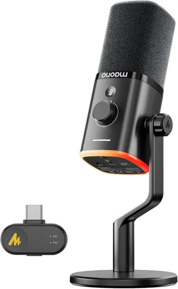 Maono PD100W Wireless & USB Dynamic Microphone