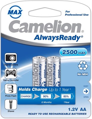 Camelion Rechargeable AA batteries 2500 mAh