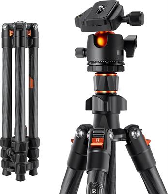K&F Concept 64 inch/163cm Carbon Fiber Camera Tripod