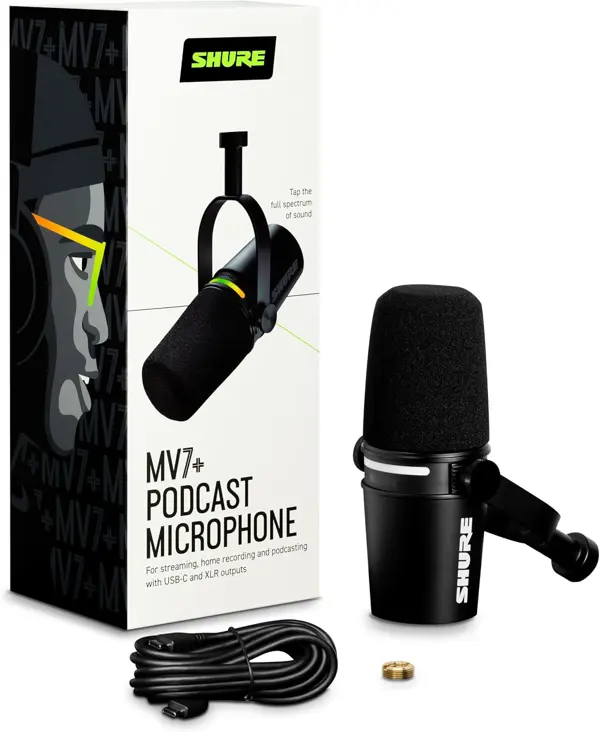 Shure MV7+ Podcast Dynamic Microphone
